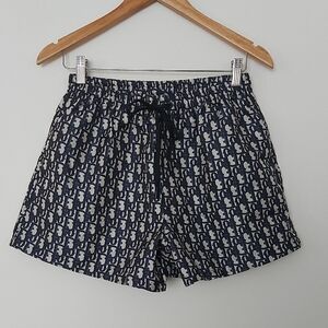 Christian Dior Monogram Lined Shorts Drawstring/Elastic Waist Size 8